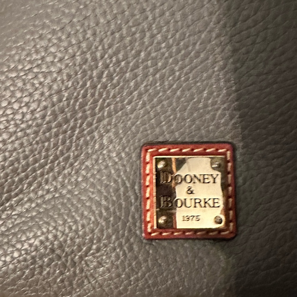 Dooney and Burke Charcoal Leather Backpack - Picture 3 of 10